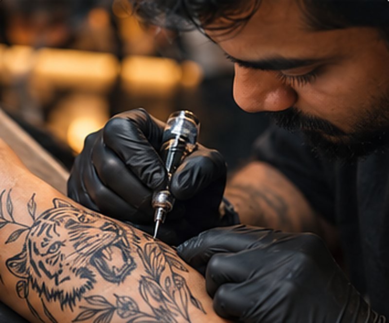 Tattoo artist at work at CULTURE